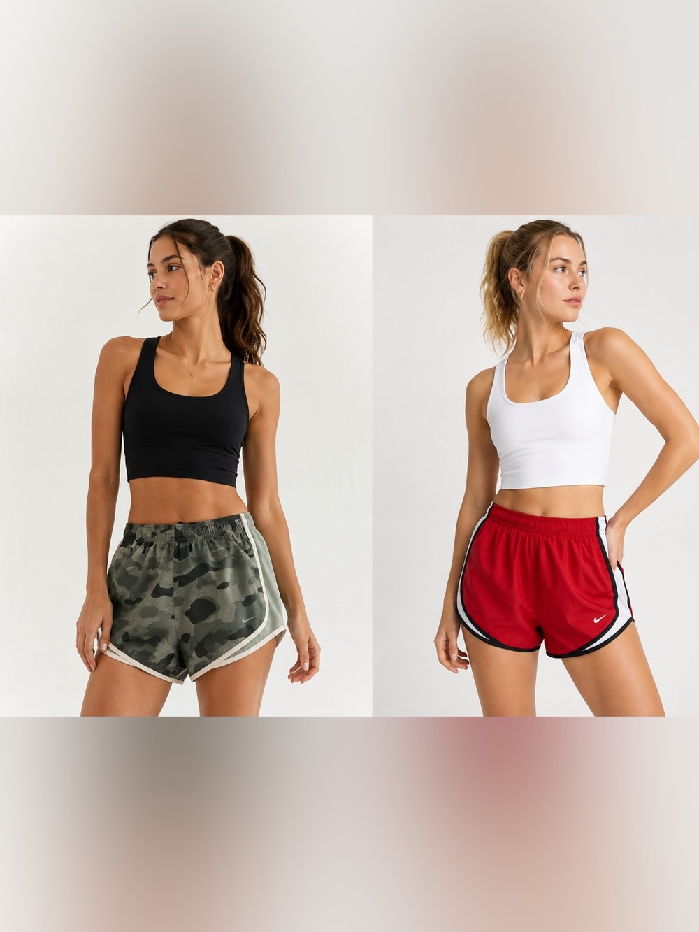 Nike Dri-FIT Tempo Running Shorts Bundle | Camo + Red Athletic Shorts size Med